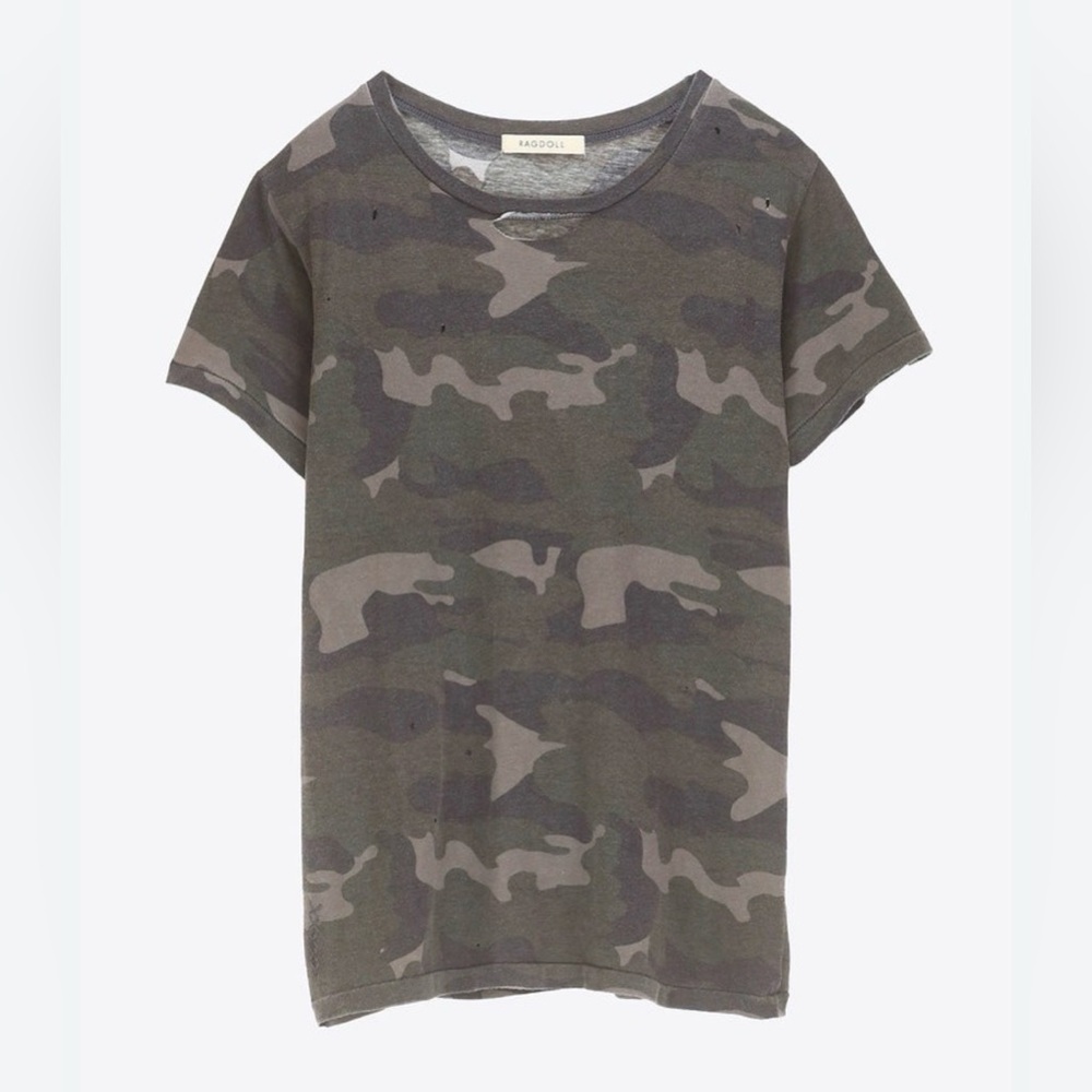 Ragdoll LA Distressed Vintage Tee - Camo
